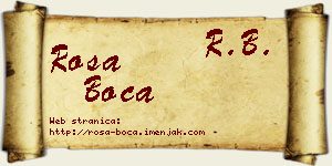 Rosa Boca vizit kartica